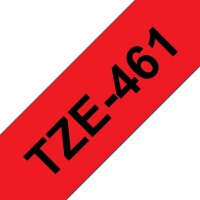 brother Schriftband TZe-461 TZE461, 36 mm, schwarz auf rot, 1 St.