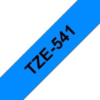 brother Schriftband TZe-541 TZE541, 18 mm, schwarz auf blau, 1 St.