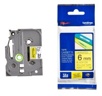 brother Schriftband TZe-611 TZE611, 6 mm, schwarz auf...