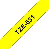 brother Schriftband TZe-631 TZE631, 12 mm, schwarz auf gelb, 1 St.