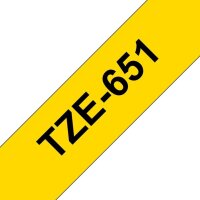 brother Schriftband TZe-651 TZE651, 24 mm, schwarz auf gelb, 1 St.