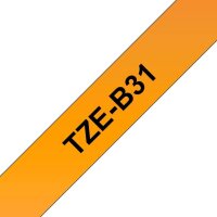 brother Schriftband TZe-B31 TZEB31, 12 mm, schwarz auf orange, 1 St.