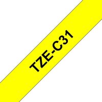 brother Schriftband TZe-C31 TZEC31, 12 mm, schwarz auf gelb, 1 St.