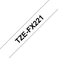brother Schriftband TZe-FX221 TZEFX221, 9 mm, schwarz auf weiß, 1 St.