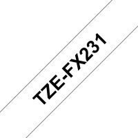 brother Schriftband TZe-FX231 TZEFX231, 12 mm, schwarz auf weiß, 1 St.