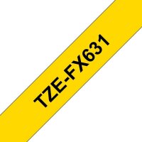 brother Schriftband TZe-FX631 TZEFX631, 12 mm, schwarz auf gelb, 1 St.