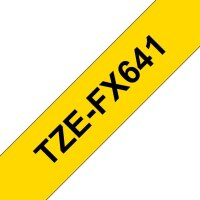 brother Schriftband TZe-FX641 TZEFX641, 18 mm, schwarz auf gelb, 1 St.