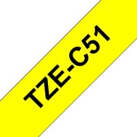 brother Schriftband TZe-C51 TZEC51, 24 mm, schwarz auf gelb, 1 St.