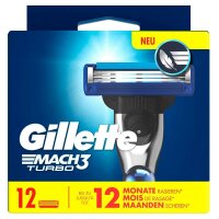 Gillette MACH3 TURBO Rasierklingen 12 St.