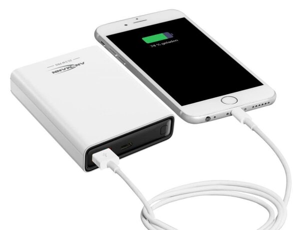 ANSMANN PB222PD Powerbank 10.000 mAh weiß