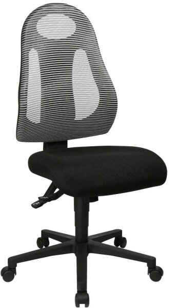 Topstar Bürostuhl Free Art, FR100 G208 Stoff grau, Gestell schwarz