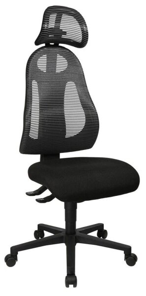 Topstar Bürostuhl Free Art mit Kopfstütze, FR100 G202X Stoff anthrazit, Gestell schwarz