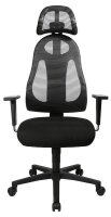 Topstar Bürostuhl Free Art mit Kopfstütze, FR100 G202X Stoff anthrazit, Gestell schwarz