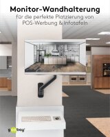 goobay Monitor-Halterung 70820 schwarz für 1 Monitor , Wandhalterung
