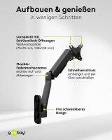 goobay Monitor-Halterung 70820 schwarz für 1 Monitor , Wandhalterung