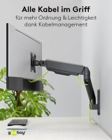 goobay Monitor-Halterung 70820 schwarz für 1 Monitor , Wandhalterung