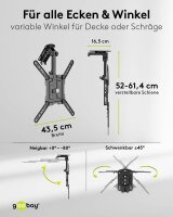 goobay TV-Deckenhalterung Basic (M) schwarz