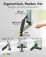 goobay Monitor-Halterung 70821 schwarz für 1 Monitor, Tischständer