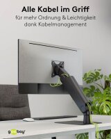 goobay Monitor-Halterung 70821 schwarz für 1 Monitor, Tischständer