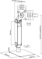 goobay Monitor-Halterung 70821 schwarz für 1 Monitor, Tischständer