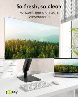 goobay Monitor-Halterung 70821 schwarz für 1 Monitor, Tischständer