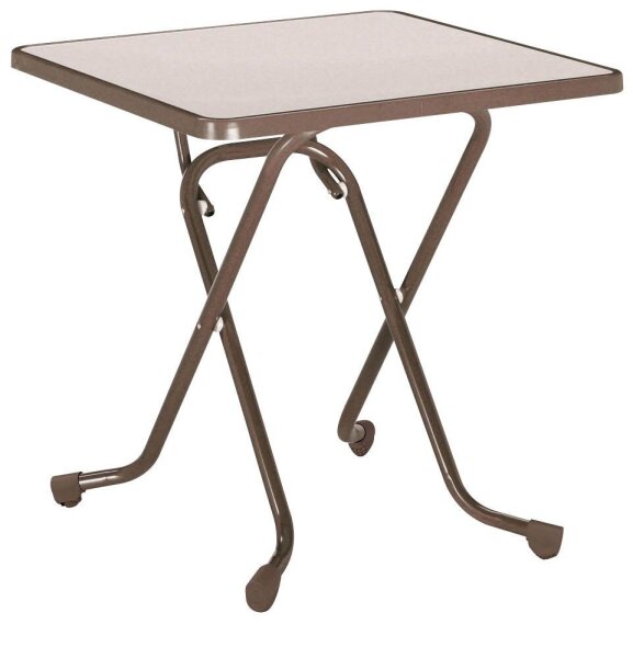 BEST Gartentisch Madrid braun, weiß rechteckig 67,0 x 67,0 x 73,0 cm