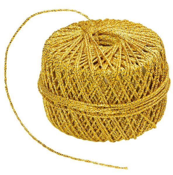 PRÄSENT Kordel Wolga glänzend gold 2,0 mm x 20,0 m