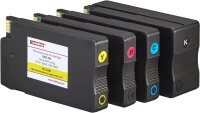 edding EDD-555 schwarz, cyan, magenta, gelb Druckerpatronen kompatibel zu HP 953XL (3HZ52AE), 4er-Set