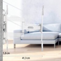 hama TV-Wandhalterung FULLMOTION 118675 weiß