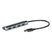i-tec® USB-Hub METAL Series 4-fach silber
