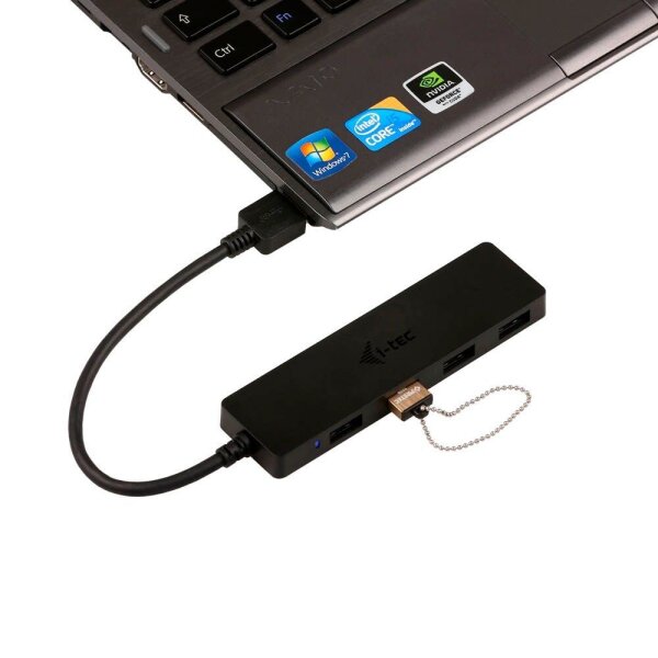 i-tec® USB-Hub Advance Series Slim 4-fach schwarz