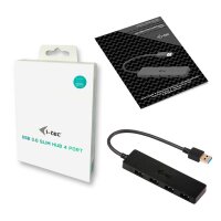 i-tec® USB-Hub Advance Series Slim 4-fach schwarz