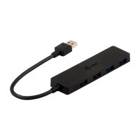 i-tec® USB-Hub Advance Series Slim 4-fach schwarz