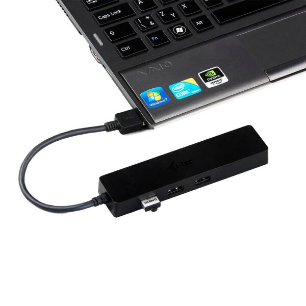 i-tec® USB-Hub Advance Series Slim 3-fach schwarz