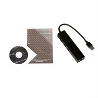 i-tec® USB-Hub Advance Series Slim 3-fach schwarz