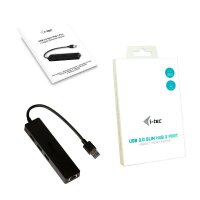 i-tec® USB-Hub Advance Series Slim 3-fach schwarz