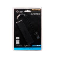 i-tec® USB-Hub Advance Series Slim 3-fach schwarz