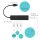 i-tec® USB-Hub Advance Series Slim 3-fach schwarz