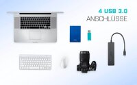 i-tec® USB-Hub Advance Series Slim USB-C 4-fach schwarz