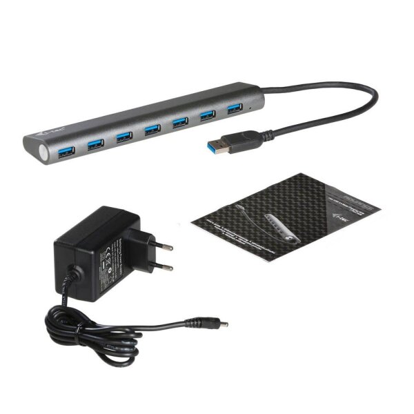 i-tec® USB-Hub METAL Series 7-fach silber
