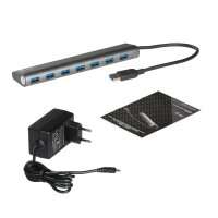 i-tec® USB-Hub METAL Series 7-fach silber