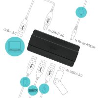 i-tec® USB-Hub USB 3.0 Advance Charging 4-fach schwarz