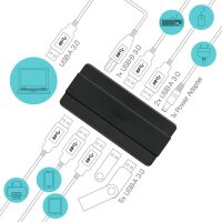 i-tec® USB-Hub USB 3.0 Advance Charging 7-fach schwarz