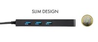 i-tec® USB-Hub Advance Series Slim USB-C 3-fach schwarz