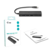 i-tec® USB-Hub Advance Series Slim USB-C 3-fach schwarz