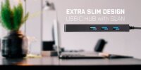 i-tec® USB-Hub Advance Series Slim USB-C 3-fach schwarz
