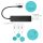 i-tec® USB-Hub Advance Series Slim USB-C 3-fach schwarz