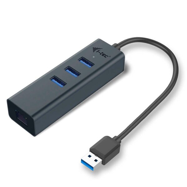 i-tec® USB-Hub USB 3.0 Metal 3-fach grau