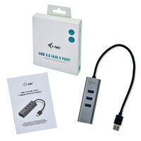 i-tec® USB-Hub USB 3.0 Metal 3-fach grau