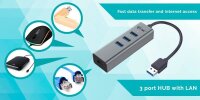 i-tec® USB-Hub USB 3.0 Metal 3-fach grau